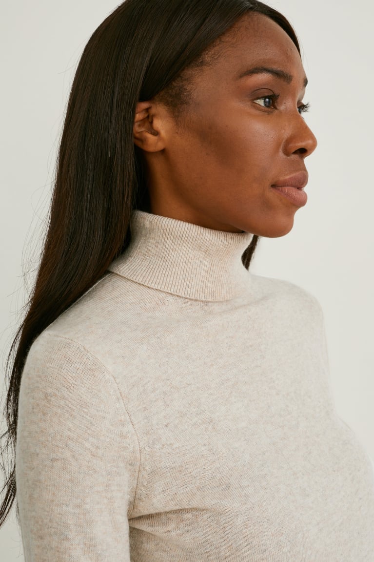  Beige Pulls C&A Polo Neck Recycled - france YRB-6268174