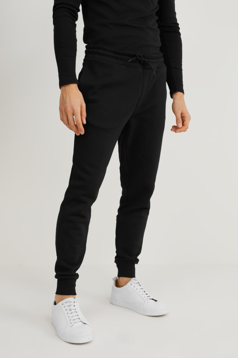  Noir Pantalons C&A Joggers Organic Coton - france OPC-9431393