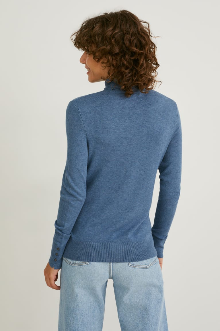  Bleu Pulls C&A Polo Neck - france IPC-8292672