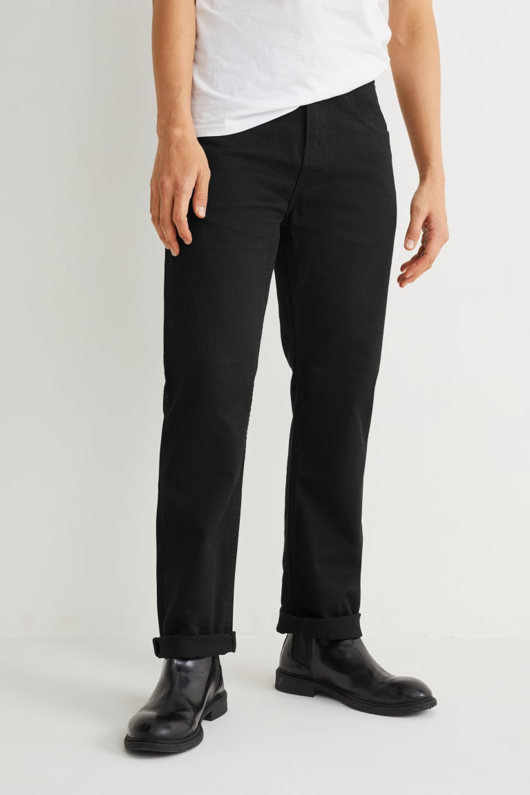  Noir Pantalons C&A Regular Fit - france BXW-2880041