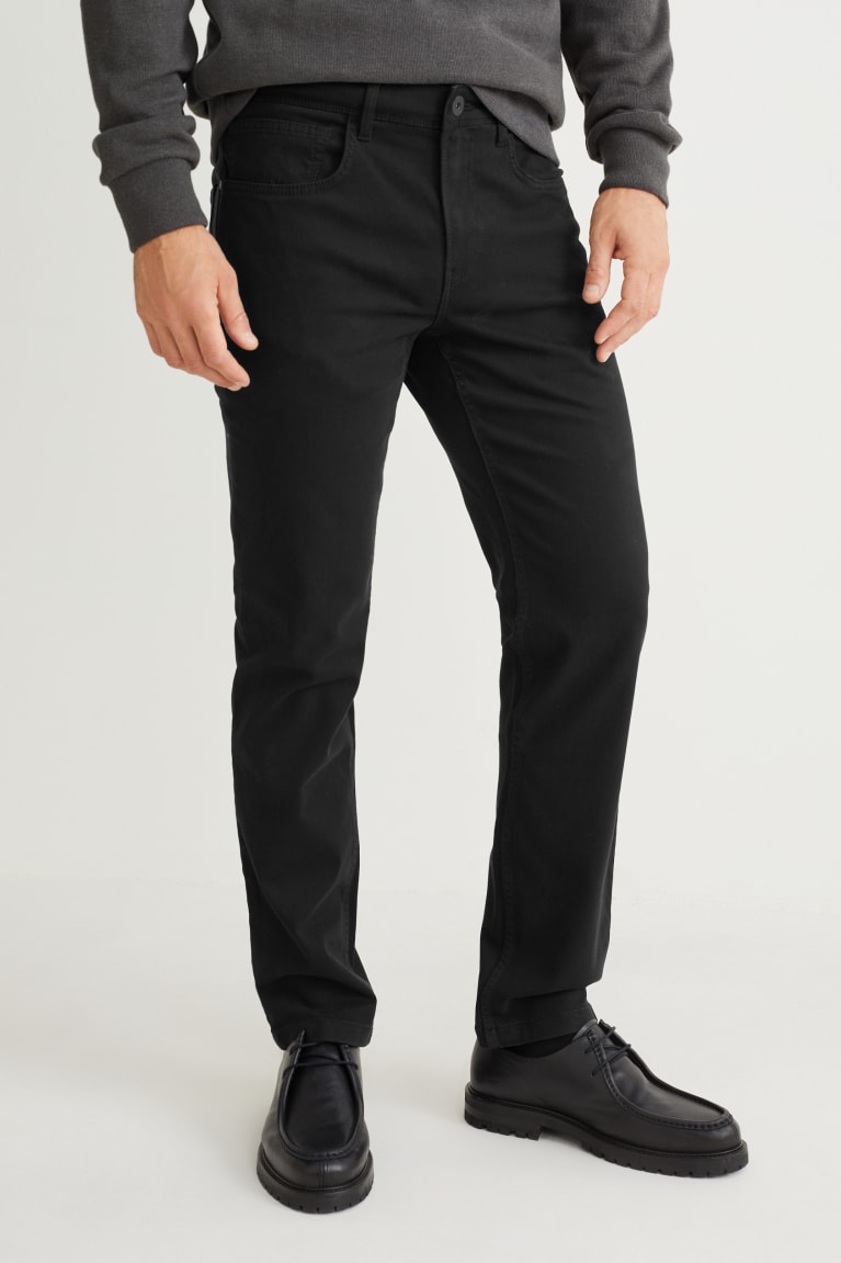  Noir Pantalons C&A Slim Fit Flex - france CIZ-4762663