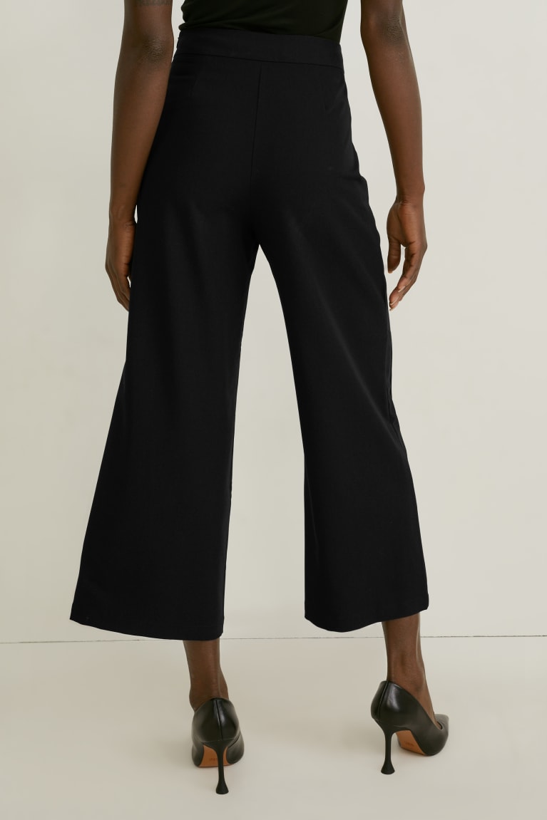  Noir Pantalons C&A Culottes Mid-rise Taille Recycled - france BUR-5410310