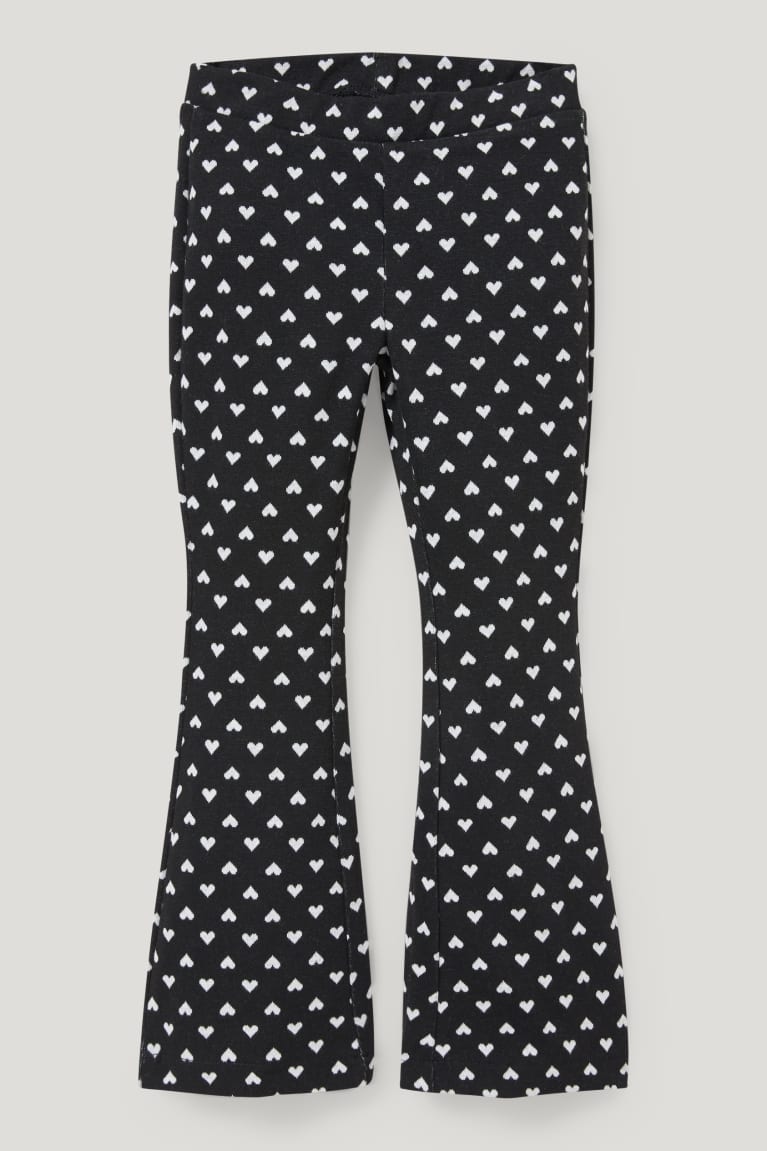  Noir Blanche Pantalons C&A Leggings Recycled Patterned - france UUC-5181455