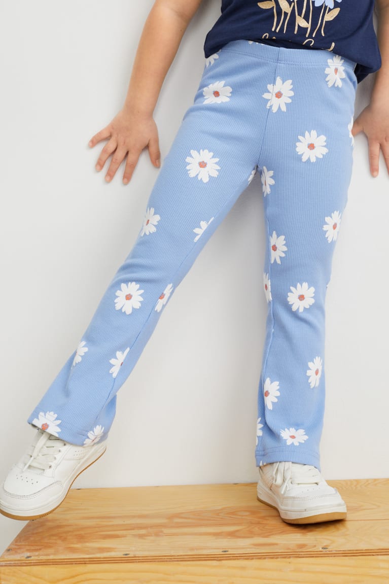  Bleu Pantalons C&A Leggings Floral - france LJI-6949685