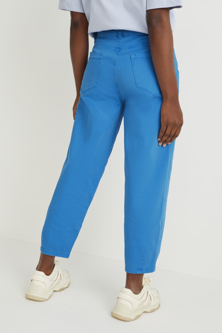  Bleu Pantalons C&A Chinos Mid-rise Taille Tapered Fit - france FAY-8214020