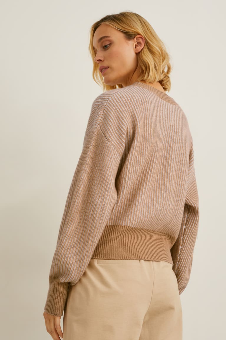  Marron Clair Pulls C&A Cashmere - france HUW-9662372