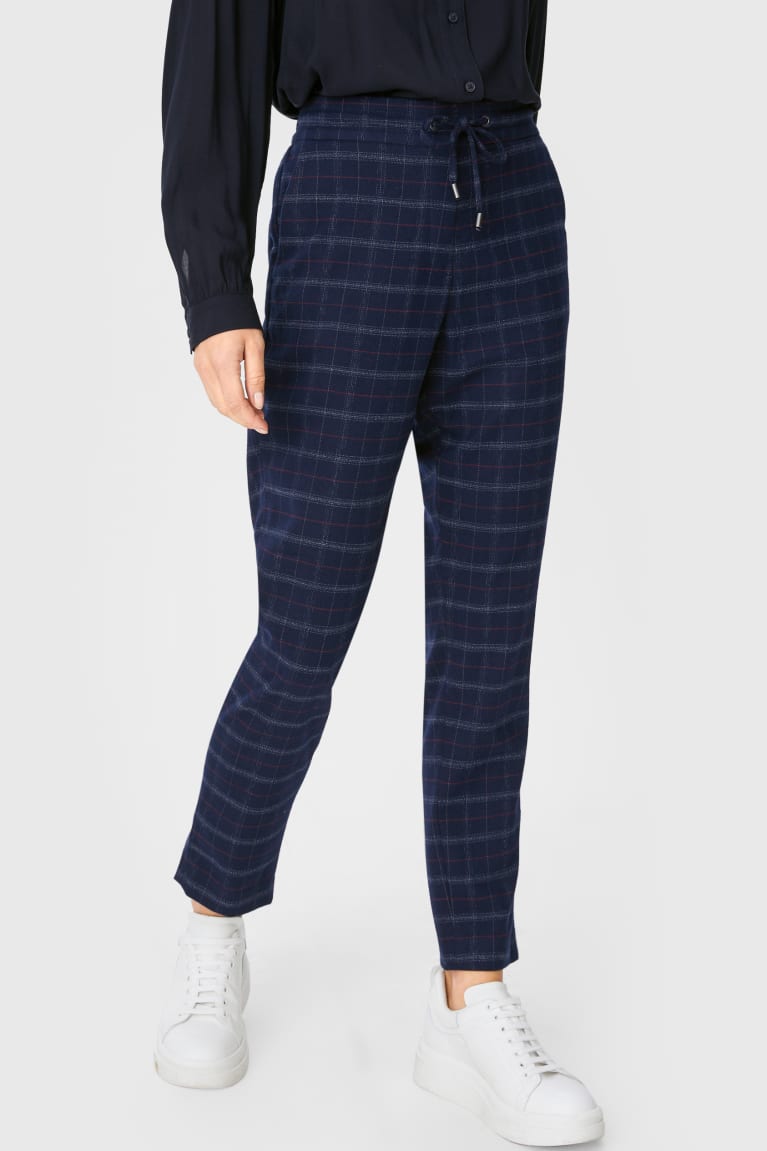  Bleu Pantalons C&A Tapered Fit Check - france LNM-3923486