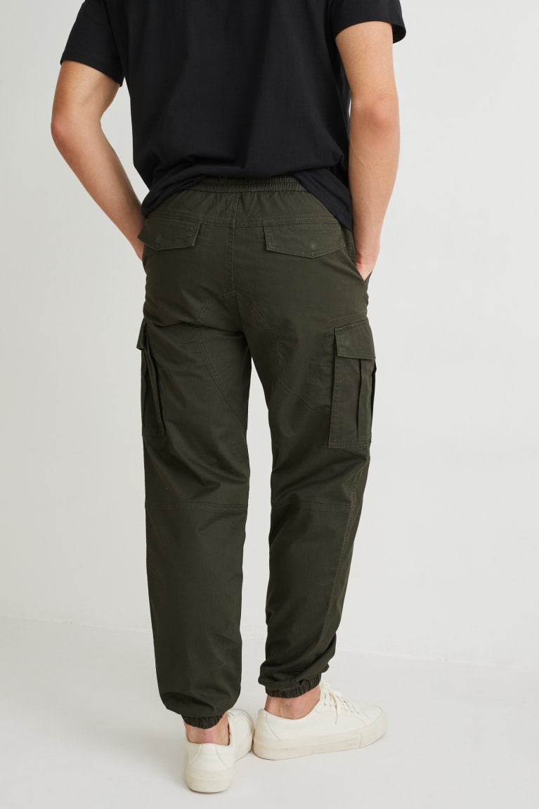  Bleu Vert Pantalons C&A Cargo Regular Fit Lycra - france UDC-9280705