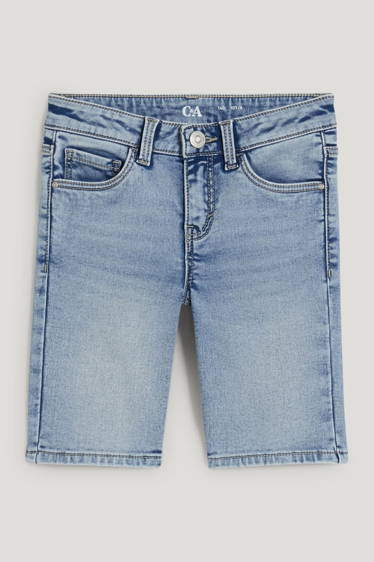  Bleu Bleu Clair Pantalons C&A Denim Bermuda - france KBA-0801892