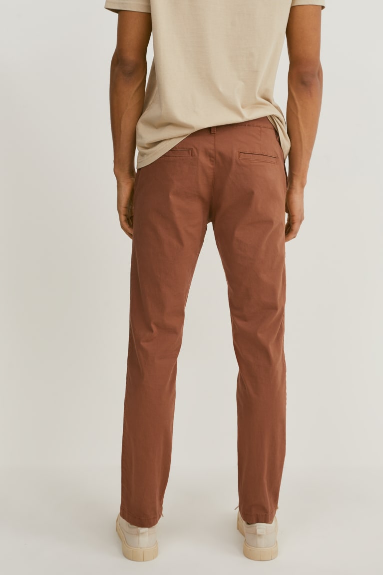  Marron Pantalons C&A Chinos Slim Fit Lycra - france SMP-0752010